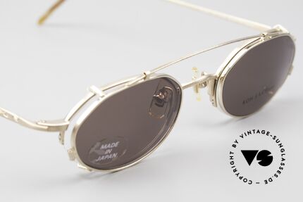 Koh Sakai KS9727 Echte 90er Brille Made in Japan, Top-Qualität; halb rahmenlos und mit feinen Gravuren, Passend für Herren und Damen