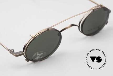 Koh Sakai KS9591 Kleine Ovale Fassung mit Clip, entsprechende Top-Qualität mit aufwändigen Gravuren, Passend für Herren und Damen