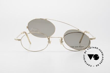 Koh Sakai KS9701 Ovale Titan Fassung mit Clip, ungetragen (wie alle unsere alten 90er vintage Brillen), Passend für Herren und Damen