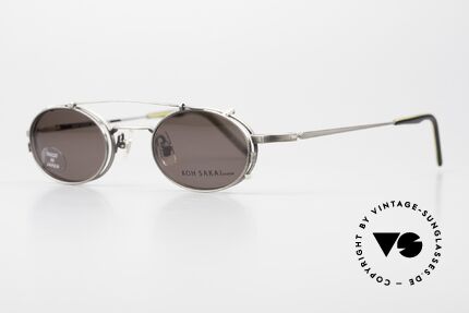 Koh Sakai KS9701 Sonnenclip Brillenfassung 90er, aus dem gleichen Werk wie Oliver Peoples und Eyevan, Passend für Herren und Damen