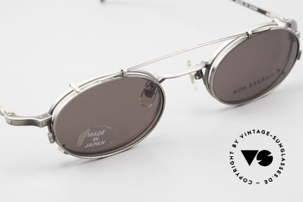 Koh Sakai KS9701 Sonnenclip Brillenfassung 90er, entsprechende Top-Qualität mit aufwändigen Gravuren, Passend für Herren und Damen