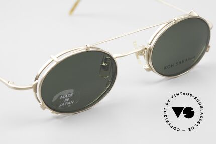 Koh Sakai KS9711 Clip On Brille 90er Titanium, entsprechend sind Qualität & Anmutung identisch top, Passend für Herren und Damen