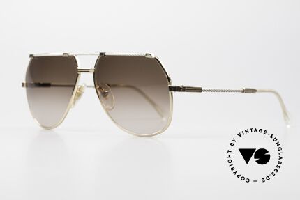 Pierre Cardin CP805 Alte 80er Segler Sonnenbrille, Bügel & Brücke sind gedreht wie ein Segeltau, Passend für Herren