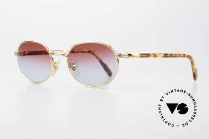 Cartier Lueur Luxus 90er Sonnenbrille Unisex, mit passenden neuen Gläser in "Bordeaux Polarlicht", Passend für Herren und Damen
