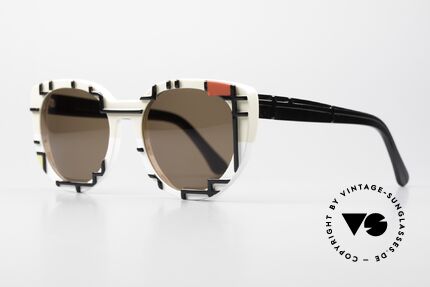 Cutler And Gross 1082 Piet Mondrian Sonnenbrille, die Piet Mondrian für die Bauhaus-Bewegung produzierte, Passend für Damen