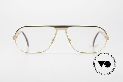 Davidoff 301 Edle Herrenbrille 1990er, vergoldete Fassung mit Bügeln in Wurzelholz-Optik, Passend für Herren