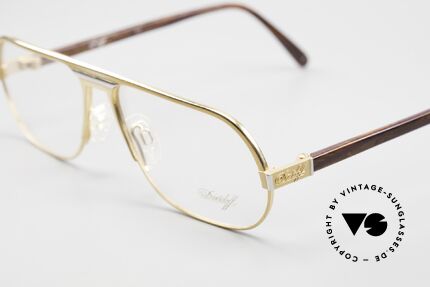 Davidoff 301 Edle Herrenbrille 1990er, altes Unikat in medium Größe 58-14 (130mm Breite), Passend für Herren