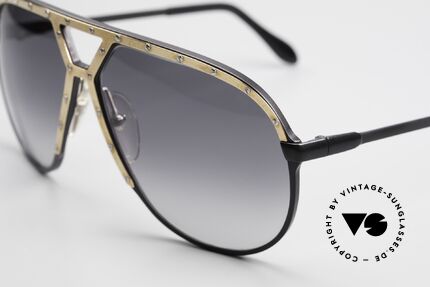 Alpina M1 Stevie Wonder 80er Sonnenbrille, darauf abgestimmte Sonnengläser in grau-Verlauf, Passend für Herren