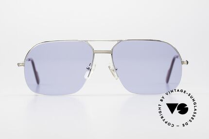 Cartier Orsay 90er Platin Luxus Sonnenbrille, Modell aus der Cartier 'Semi-Rimless' Collection, Passend für Herren
