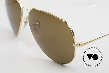 Ray Ban Large Metal II Alte B&L USA Sonnenbrille, goldene Fassung mit B&L Gläsern in B-15 braun, Passend für Herren