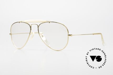Ray Ban Outdoorsman Rare Alte 56mm B&L USA Brille, rare vintage Ray-Ban Aviator Brillenfassung, Passend für Herren und Damen