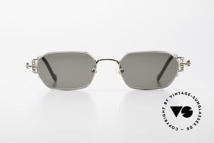 Jean Paul Gaultier 56-0005 Echt 90er Vintage Sonnenbrille, außergewöhnliche Rahmendetails (typisch Gaultier), Passend für Herren und Damen
