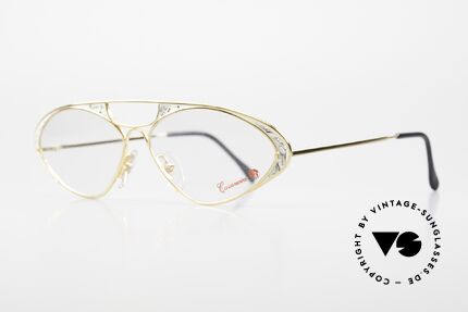 Casanova LC8 Luxusbrille Mit Murano Glas, vergoldete Fassung mit weltberühmten Glas aus Murano, Passend für Damen