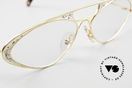 Casanova LC8 Luxusbrille Mit Murano Glas, ungetragen (wie alle unsere kunstvollen 80er Brillen), Passend für Damen