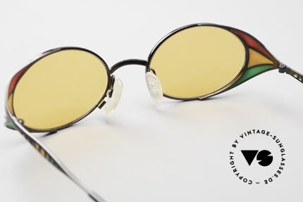 Casanova Rasta Reggae Rastafari Jamaika Brille, ungetragenes Exemplar mit gelben Sonnengläsern, Passend für Herren und Damen