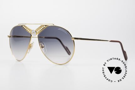Alpina M52 Rare 80er Sonnenbrille Aviator, Spitzen-Verarbeitung; gold- und platin-plattiert, Passend für Herren