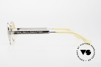 Jean Paul Gaultier 56-1173 Ovale Vintage Brille Steampunk, ungetragenes Einzelstück inkl. orig. Etui, echt vintage, Passend für Herren
