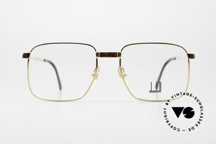 Dunhill 6057 Eckige Herrenbrille von 1988, M. 6057, Gr. 56/19, col. 43 "vergoldet-bordeaux", Passend für Herren
