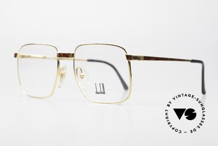Dunhill 6057 Eckige Herrenbrille von 1988, fühlbare Spitzen-Qualität mit Federscharnieren, Passend für Herren