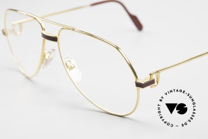Cartier Vendome Laque - S 1980er Luxus Brillenfasssung, absolute Luxus-Fassung (22kt vergoldet) im Pilotenstil, Passend für Herren und Damen