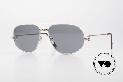 Cartier Romance Santos - XL Palladium Luxus Sonnenbrille Details