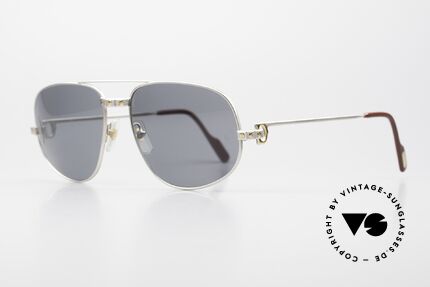 Cartier Romance Santos - XL Palladium Luxus Sonnenbrille, teure 'Palladium-Edition': sehr leicht und komfortabel, Passend für Herren