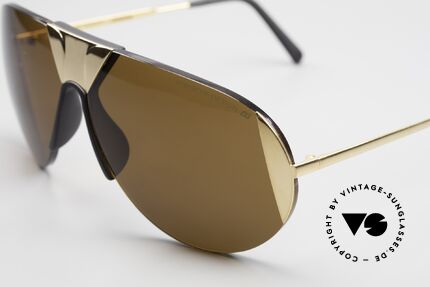 Porsche 5636 90er Aviator Sonnenbrille, die Linsen sind ein integrales Rahmenelement, Passend für Herren