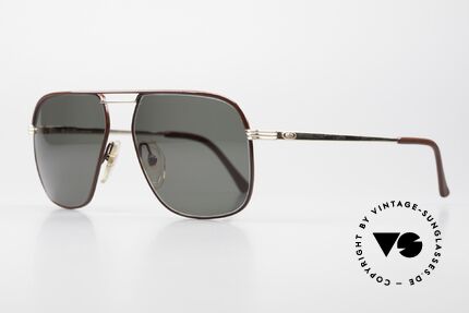 Christian Dior 2322 Herren Sonnenbrille Von 1986, weinroter Rahmen mit vergoldeter Brücke & Bügeln, Passend für Herren