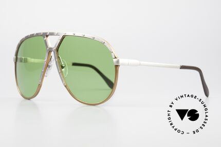 Alpina M1 80er Brille Glas Apfelgrün, neue Sonnengläser in Apfelgrün; 100% UV Schutz, Passend für Herren