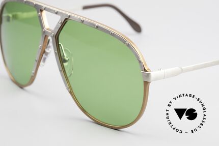 Alpina M1 80er Brille Glas Apfelgrün, kultiges 80er Mode-Accessoire ("Stevie Wonder"), Passend für Herren