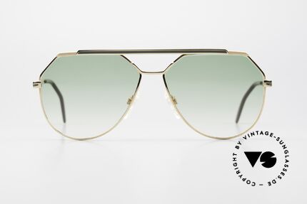 Cazal 733 80er Herrenbrille Aviator, Doppelsteg und klassische Tropfenform = typisch 80er, Passend für Herren