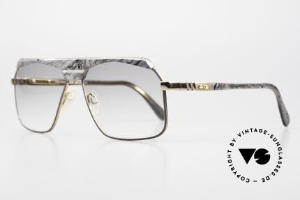 Cazal 730 Alte 80er Herren Sonnenbrille, Pilotenform interpretiert von Cari Zalloni (CAZAL), Passend für Herren