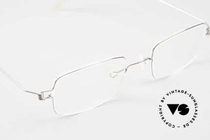 Lindberg Brage Air Titan Rim Titanium Brille Unisex Eckig, eleganter Rahmen ohne Schrauben, Nieten oder Lötungen, Passend für Herren und Damen