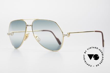 Cartier Vendome Santos - M Double Gradient Green Lens, Santos-Dekor (3 Schrauben): Medium Größe 59-14, 140, Passend für Herren und Damen