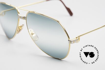 Cartier Vendome Santos - M Double Gradient Green Lens, sehr elegante Gläser doppelt grün-verlaufend; 100% UV, Passend für Herren und Damen