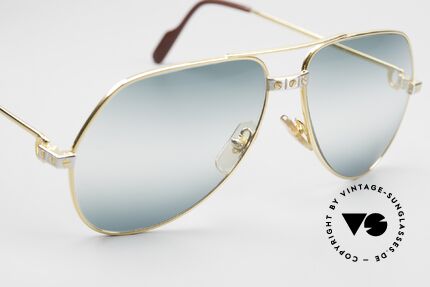 Cartier Vendome Santos - M Double Gradient Green Lens, 2.hand in einem neuwertigen Zustand + orig. Cartier Box, Passend für Herren und Damen