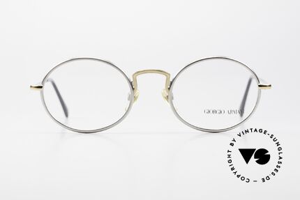 Giorgio Armani 156 Ovale Vintage Brille Von 1991, schlichter, ovaler Rahmen in absoluter Top Qualität, Passend für Herren und Damen