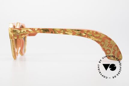 Christian LaCroix 7317 90er Damensonnenbrille, oder wie ein Bernstein-Mosaic; verziert mit Blattgold, Passend für Damen