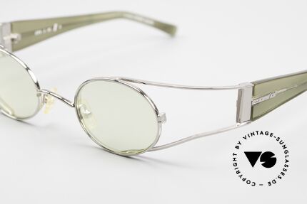 Alain Mikli 0427 / 03 Futuristische 2000er Brille, leicht verspiegelte Sonnengläser; 100% UV Schutz, Passend für Herren und Damen