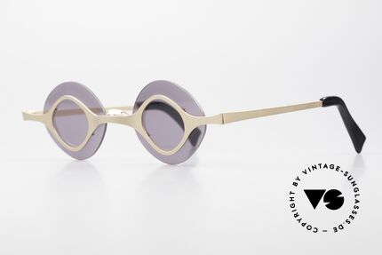 Theo Belgium Culte Verrückte Damenbrille 90er, wirklich außergewöhnliche Fassung; ein Kunstobjekt, Passend für Damen