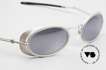 DOX 08 HLS Industrial Brille Verspiegelt, silber verspiegelte Sonnengläser für 100% UV Schutz, Passend für Herren und Damen