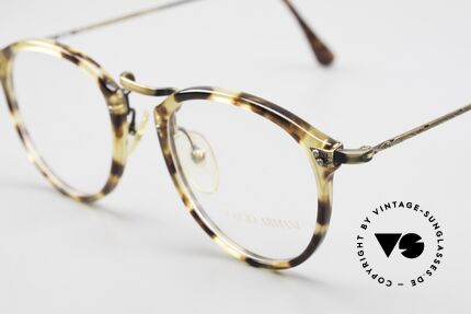 Giorgio Armani 318 Alte Vintage 90er Panto Brille, interessante Farbkombinationen und TOP-Qualität, Passend für Herren