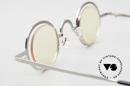 Theo Belgium Coco Randlose Runde Brille 90er, Demogläser konnen natürlich beliebig ersetzt werden, Passend für Herren und Damen