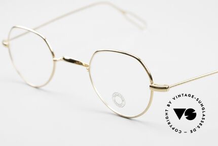 Morgenthal Frederics Diego 90er Pantobrille Für Kenner, sehr komfortabler Titanium-Rahmen (GOLD-PLATED), Passend für Herren und Damen