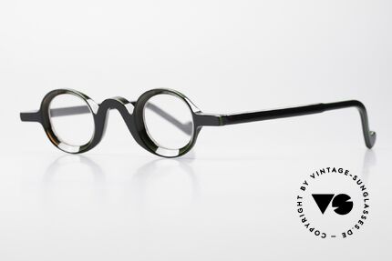 Theo Belgium Lichten Hologramm Designer Fassung, ein circa 20 Jahre altes Original mit tollem Farbenspiel, Passend für Herren und Damen