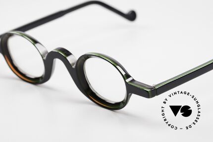 Theo Belgium Lichten Hologramm Designer Fassung, farbenfrohe vintage Brillenfassung in jeglicher Hinsicht, Passend für Herren und Damen