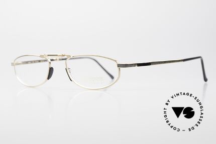 Daniel Swarovski S085 Faltbare Lesebrille 23kt Gold, absolute Spitzen-Qualität (23kt vergoldete Fassung), Passend für Herren