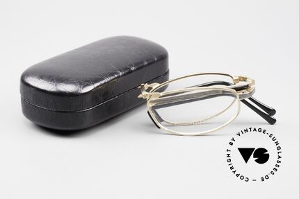 Daniel Swarovski S085 Faltbare Lesebrille 23kt Gold, KEINE Retrobrille, sondern ein 20 Jahre altes Original, Passend für Herren