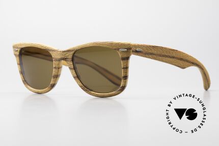 Ray Ban Wayfarer I Woodies USA B&L 80er Wood, mit hochwertigen B&L Mineralgläsern (100% UV), Passend für Herren und Damen Ray Ban Wayfarer I Woodies USA B&L 80er Wood, mit hochwertigen B&L Mineralgläsern (100% UV), Passend für Herren und Damen