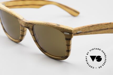 Ray Ban Wayfarer I Woodies USA B&L 80er Wood, extrem seltene Holz-Imitat-Ausführung: WOODIES, Passend für Herren und Damen Ray Ban Wayfarer I Woodies USA B&L 80er Wood, extrem seltene Holz-Imitat-Ausführung: WOODIES, Passend für Herren und Damen